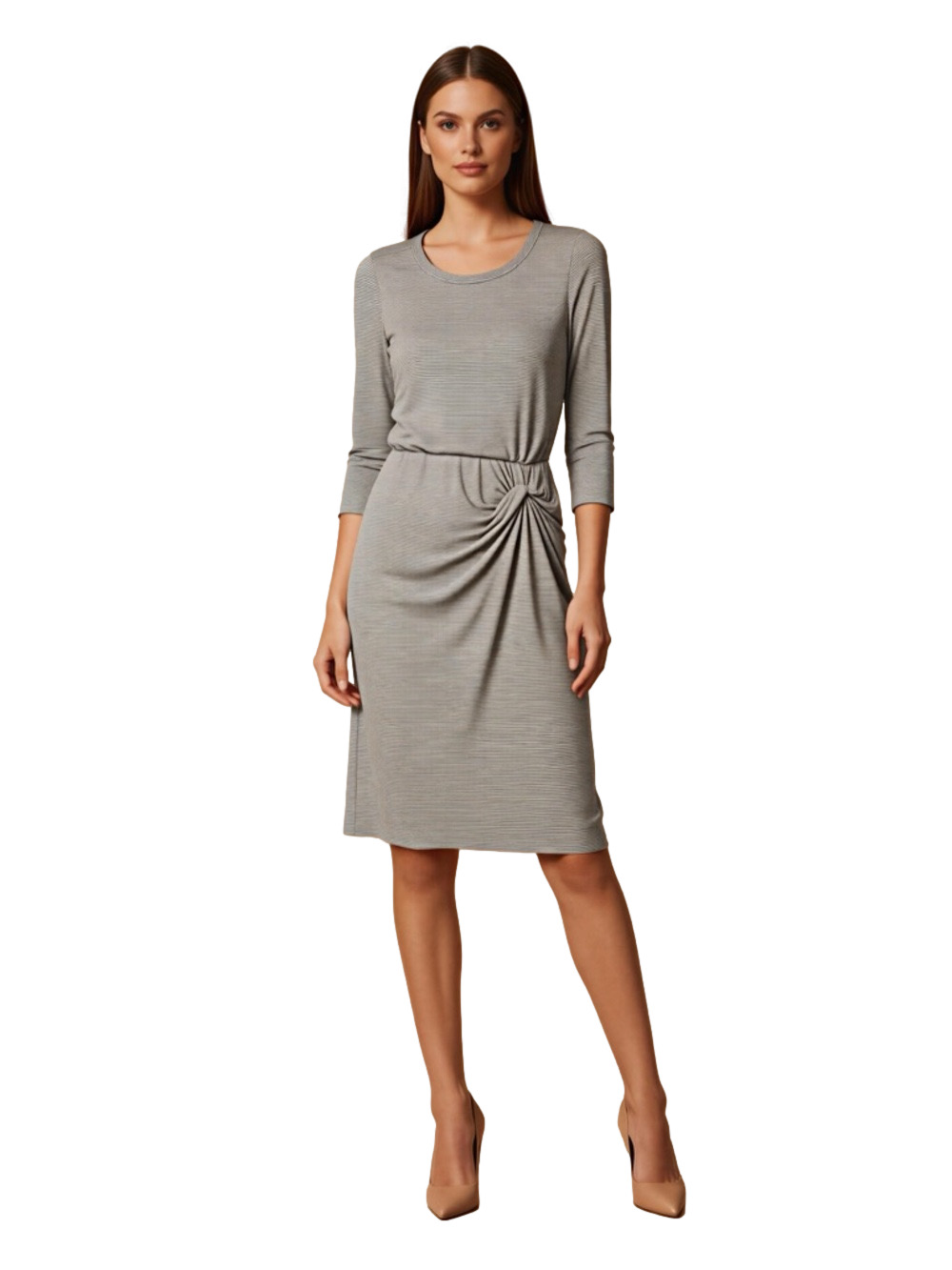Anthropologie Amadi Long Sleeve Gray Dress Size S
